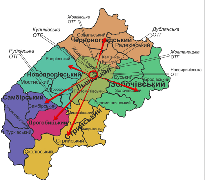 нові райони львівської області зв'язки